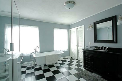 ventilation bathroom checkered tile